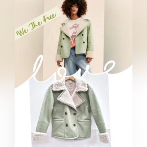 Free People We The Free Kaja Vegan Bonded Peacoat Green Tea Medium